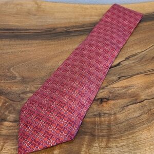 Hermes Coral H Logo Silk Tie